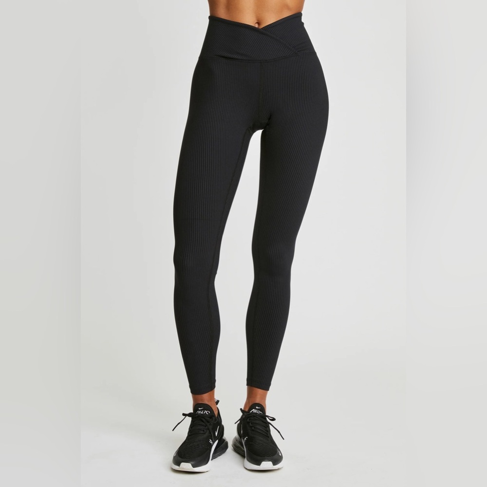 Year of Ours Black Ribbed Leggings